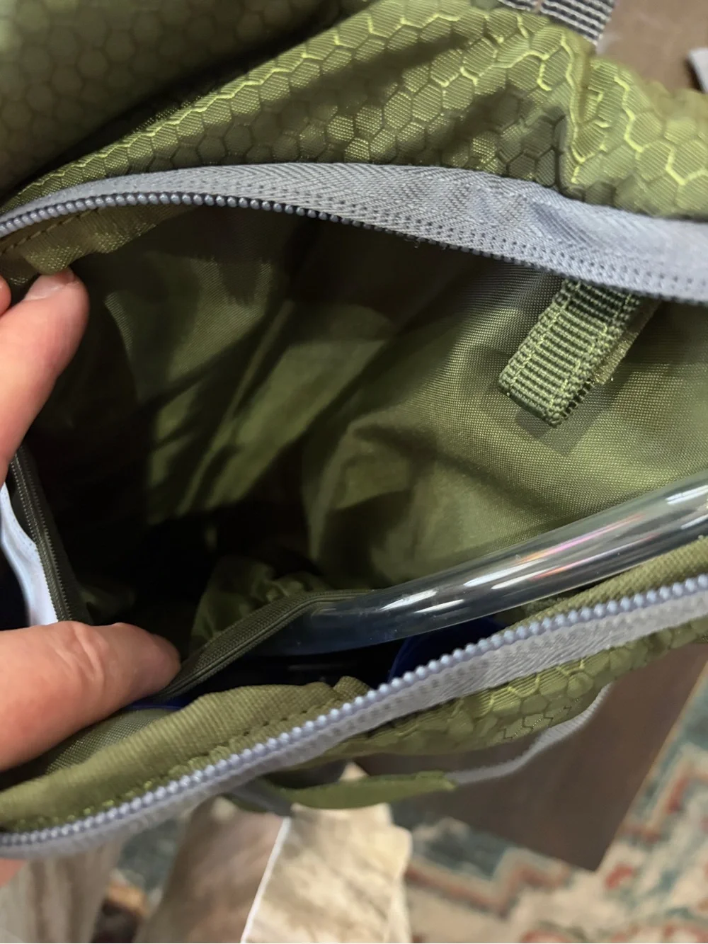 Uline Hydration Backpack Water Reservoir Hiking Cycling Running Olive Green New